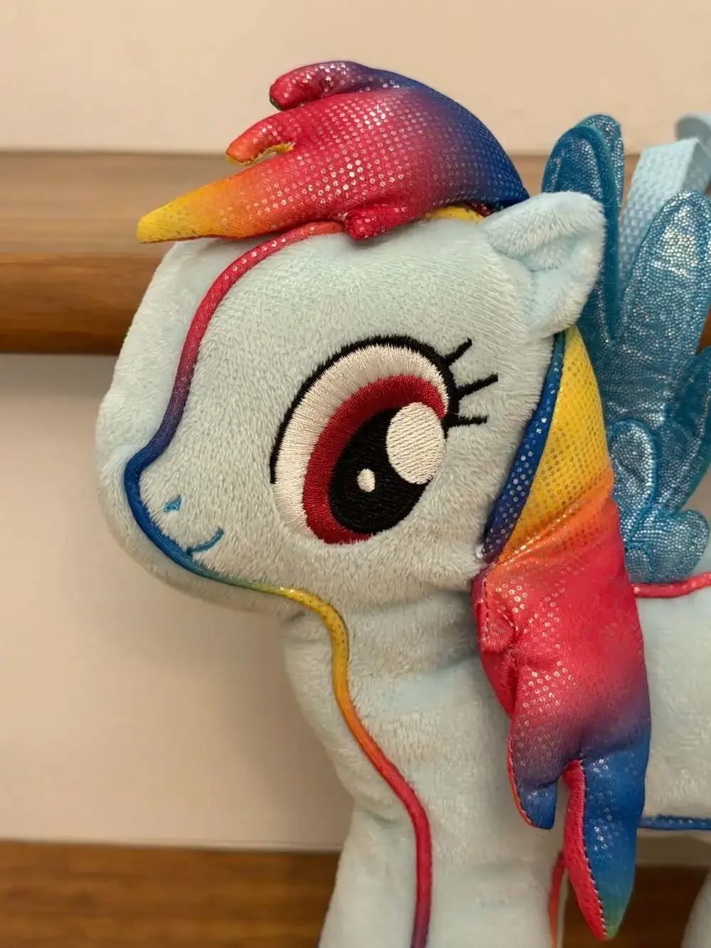 Hasbro My Little Pony Rainbow Dash Plush Stuffed Backpack Bag W/zipper